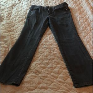 Straight leg black denim jeans